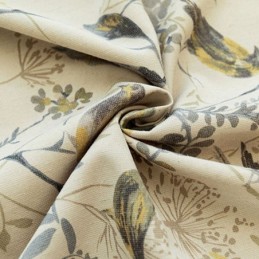 Nordic Linen Blackout Curtain Zasłona Wykonana Na Wymiar Z Nadrukiem Roślinnym Do Salonu Sypialni