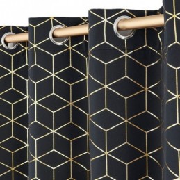 Zasłona Zaciemniająca Wykonana Na Wymiar Zasłona Geometryczna Brązująca W Stylu Nordyckim Do Salonu I Sypialni