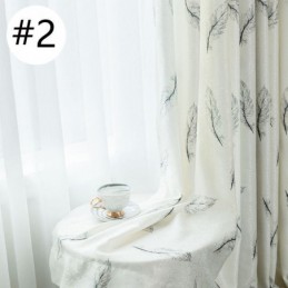 Zasłony Zaciemniające Nordic Feather Printed Do Salonu Sypialni