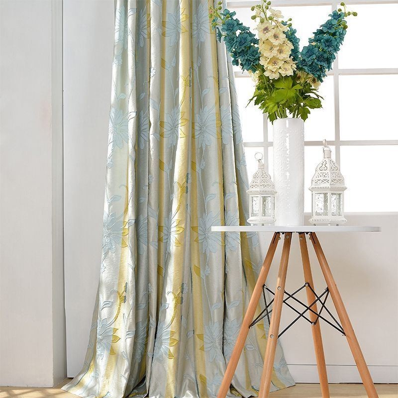 Nordic Blackout Curtains Floral Jacquard Curtain Zasłona Na Wymiar Do Salonu Sypialni