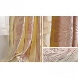 Nordic Blackout Curtains Floral Jacquard Curtain Zasłona Na Wymiar Do Salonu Sypialni