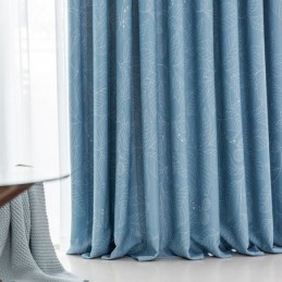 Nordic Blackout Curtain Zasłona Na Wymiar Do Salonu, Sypialni, Nadrukowane Liście