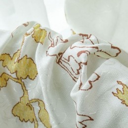 Nordic Printed Leaves Blackout Curtain Zasłona Wykonana Na Wymiar Do Salonu, Sypialni