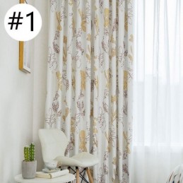 Nordic Printed Leaves Blackout Curtain Zasłona Wykonana Na Wymiar Do Salonu, Sypialni