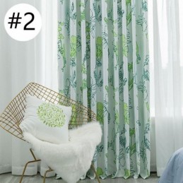Nordic Printed Leaves Blackout Curtain Zasłona Wykonana Na Wymiar Do Salonu, Sypialni