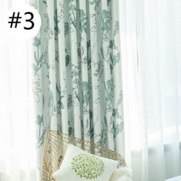 Nordic Printed Leaves Blackout Curtain Zasłona Wykonana Na Wymiar Do Salonu, Sypialni