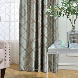 Nordic Blackout Curtain Zasłona Na Wymiar Romb Żakard Do Salonu Sypialni