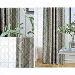 Nordic Blackout Curtain Zasłona Na Wymiar Romb Żakard Do Salonu Sypialni