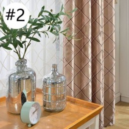 Nordic Blackout Curtain Zasłona Na Wymiar Romb Żakard Do Salonu Sypialni