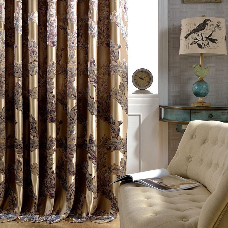Nordic Blackout Curtain Zasłona Na Wymiar Pióro Żakard Do Salonu Sypialni