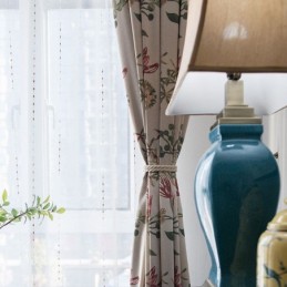 Nordic Cotton Linen Blackout Curtain Zasłona Wykonana Na Wymiar Z Nadrukiem Roślinnym Do Salonu Sypialni