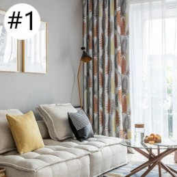 Nordic Blackout Curtains Z Nadrukiem Liści Paproci Do Salonu Sypialni