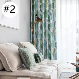 Nordic Blackout Curtains Z Nadrukiem Liści Paproci Do Salonu Sypialni