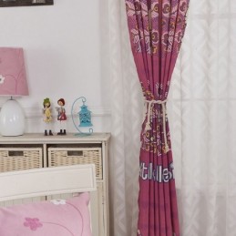 Zasłony Zaciemniające Bawełniane W Stylu Dziecięcym Z Nadrukiem Kotka Do Salonu I Sypialni