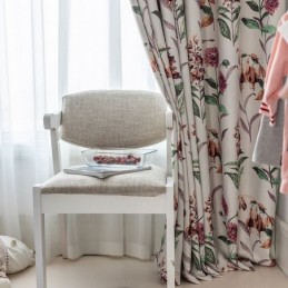Nordic Blackout Curtains Roślinny Nadruk Do Salonu Sypialni