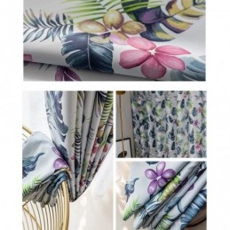 Nordic Blackout Curtains Roślinny Nadruk Do Salonu Sypialni