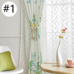 Nordic Blackout Curtain Zasłona Na Wymiar Drukowane Liście Do Salonu Sypialni