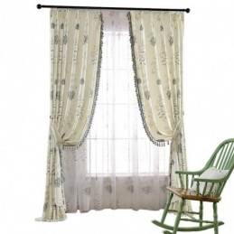 Retro Rural Semi Blackout Curtain Zasłona Wykonana Na Wymiar Zasłona Z Nadrukiem Kwiatowym Salon
