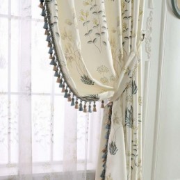 Retro Rural Semi Blackout Curtain Zasłona Wykonana Na Wymiar Zasłona Z Nadrukiem Kwiatowym Salon