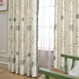 Retro Rural Semi Blackout Curtain Zasłona Wykonana Na Wymiar Zasłona Z Nadrukiem Kwiatowym Salon