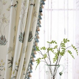 Retro Rural Semi Blackout Curtain Zasłona Wykonana Na Wymiar Zasłona Z Nadrukiem Kwiatowym Salon