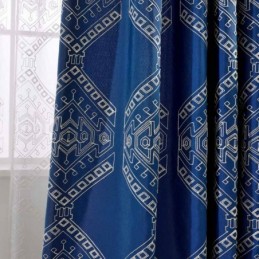 Nowoczesna Zasłona Zaciemniająca Max, Zasłona Na Wymiar, Haft Geometryczny, Sypialnia