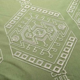 Nowoczesna Zasłona Zaciemniająca Max, Zasłona Na Wymiar, Haft Geometryczny, Sypialnia