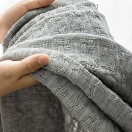 Zasłona Tiulowa W Kratę Nordycką Zasłona Szyta Na Miarę Dzianina Osnowowa Przezroczysta Do Salonu