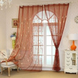 Firana W Stylu Pasterskim, Prześwitująca, Wykonana Na Wymiar, Świeża, Wentylowana, Haftowana, Salon
