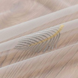 Nordic Simple Sheer Curtain Zasłona Na Wymiar Wiejskie Liście Biały Haft Sypialnia Salon Tkanina
