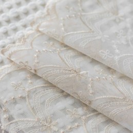 Zasłony Tiulowe Kwiatowe Białe Woalowe Do Salonu