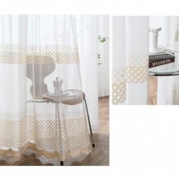 Zasłony Z Haftowanego Woalu Nordic Sheer Do Salonu, Sypialni