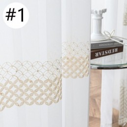 Zasłony Z Haftowanego Woalu Nordic Sheer Do Salonu, Sypialni
