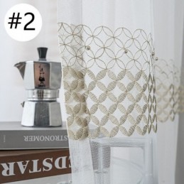 Zasłony Z Haftowanego Woalu Nordic Sheer Do Salonu, Sypialni
