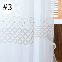 Zasłony Z Haftowanego Woalu Nordic Sheer Do Salonu, Sypialni