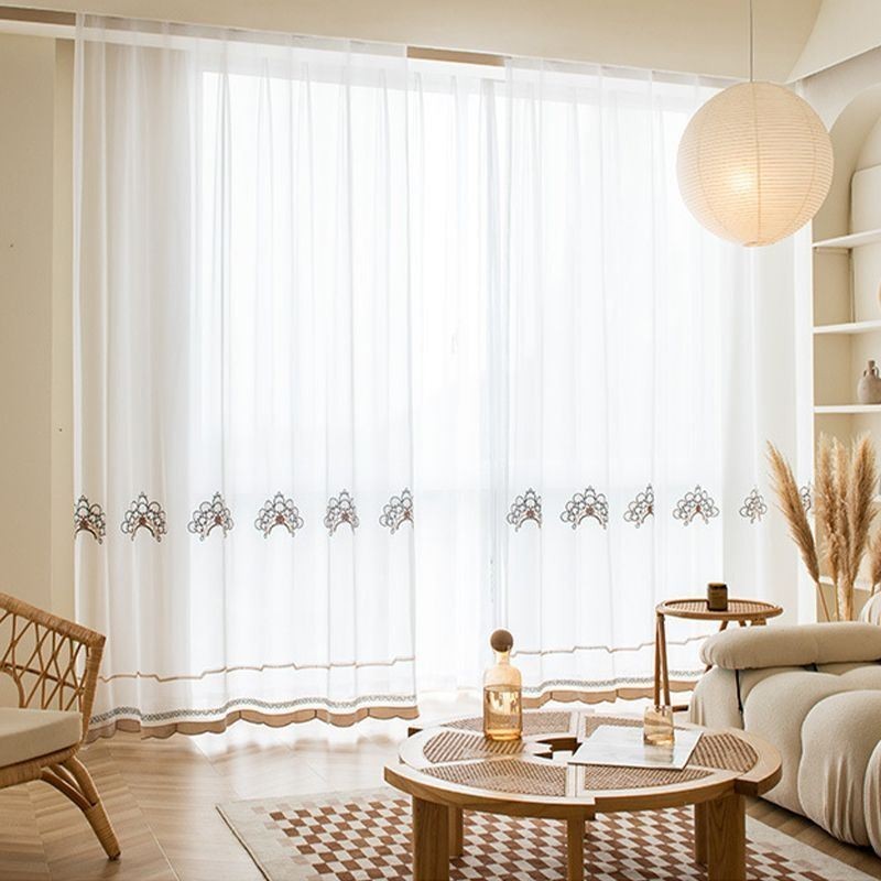 Haftowane Tiulowe Zasłony Eleganckie Zasłony Cortinas Do Salonu