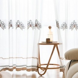 Haftowane Tiulowe Zasłony Eleganckie Zasłony Cortinas Do Salonu