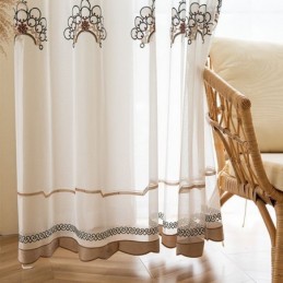 Haftowane Tiulowe Zasłony Eleganckie Zasłony Cortinas Do Salonu