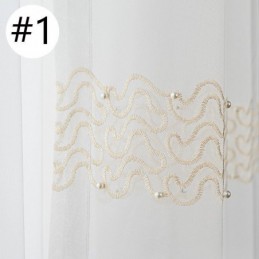 Zasłony Tiulowe Haftowane, Przezroczyste, Zasłony Cortinas Do Salonu