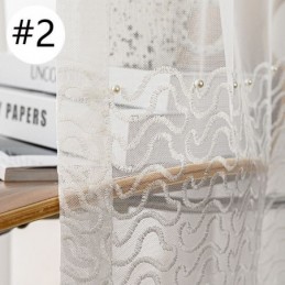 Zasłony Tiulowe Haftowane, Przezroczyste, Zasłony Cortinas Do Salonu