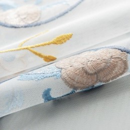 Zasłony Z Haftowanego Tiulu, Zasłony Z Woalu Kwiatowego, Zasłony Na Wymiar Do Salonu