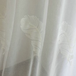 Zasłona Z Haftem Piórkowym, Zasłona Na Wymiar, Minimalistyczny Woal, Salon, Sypialnia