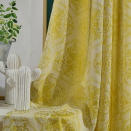 Prosta Zasłona Zaciemniająca Max, Wykonana Na Wymiar, Zasłona Flower Stamen Jacquard, Sypialnia