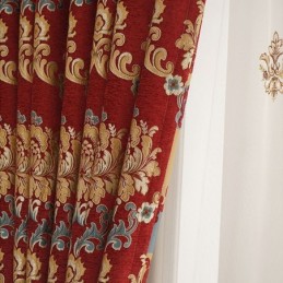 Europejski Styl, Lekki, Luksusowy Salon, Zasłona Z Haftem Chenille, Zasłona Na Wymiar