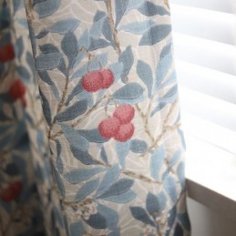 Amerykański Styl Wiejski Zasłony Zaciemniające Z Nadrukiem Kwiatowym