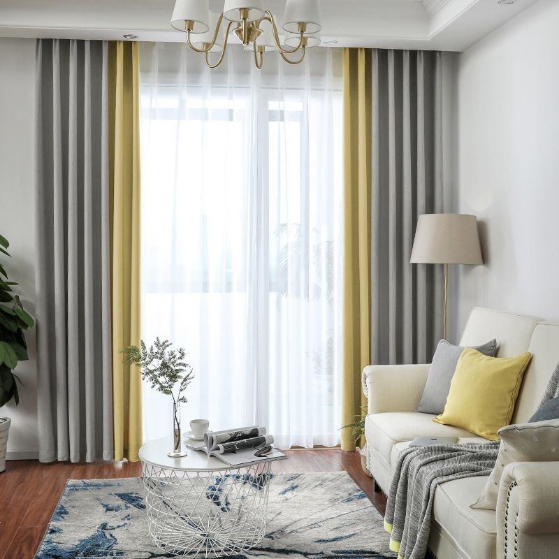 Nordic Solid Color Grube Szwy Zasłona Zaciemniająca Wykonana Na Wymiar Tkanina Zasłonowa Salon Sypialnia