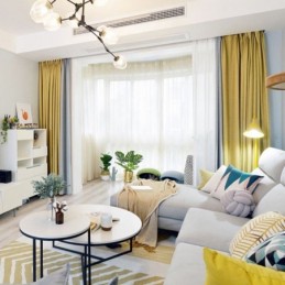 Nordic Solid Color Grube Szwy Zasłona Zaciemniająca Wykonana Na Wymiar Tkanina Zasłonowa Salon Sypialnia
