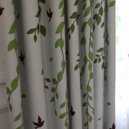 Zasłona Na Wymiar Zasłona Świeży Wzór Liścia Okno