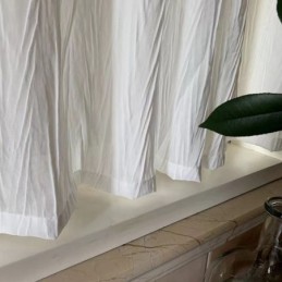 Biała Tiulowa Krótka Zasłona Wykonana Na Wymiar Zasłona Z Jednolitego Woalu Zasłony Do Salonu